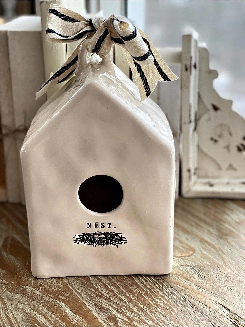 Rae Dunn OG NEST Birdhouse Artisan NEST Ceramic